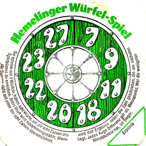 bremen hb-hb hemelinger das bier 1b (quad185-w�rfel spiel-schwarzgr�n)